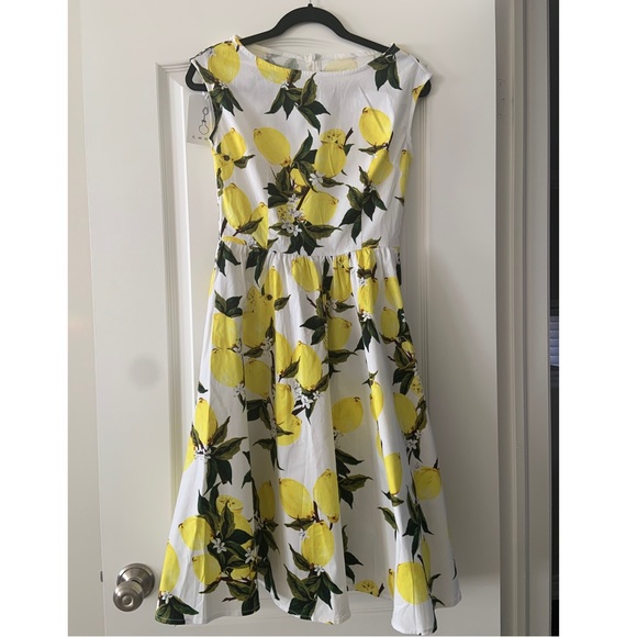 ⚠️SOLD⚠️ LEMON PRINT DRESS (SMALL) 🍋 - Picture 2 of 3